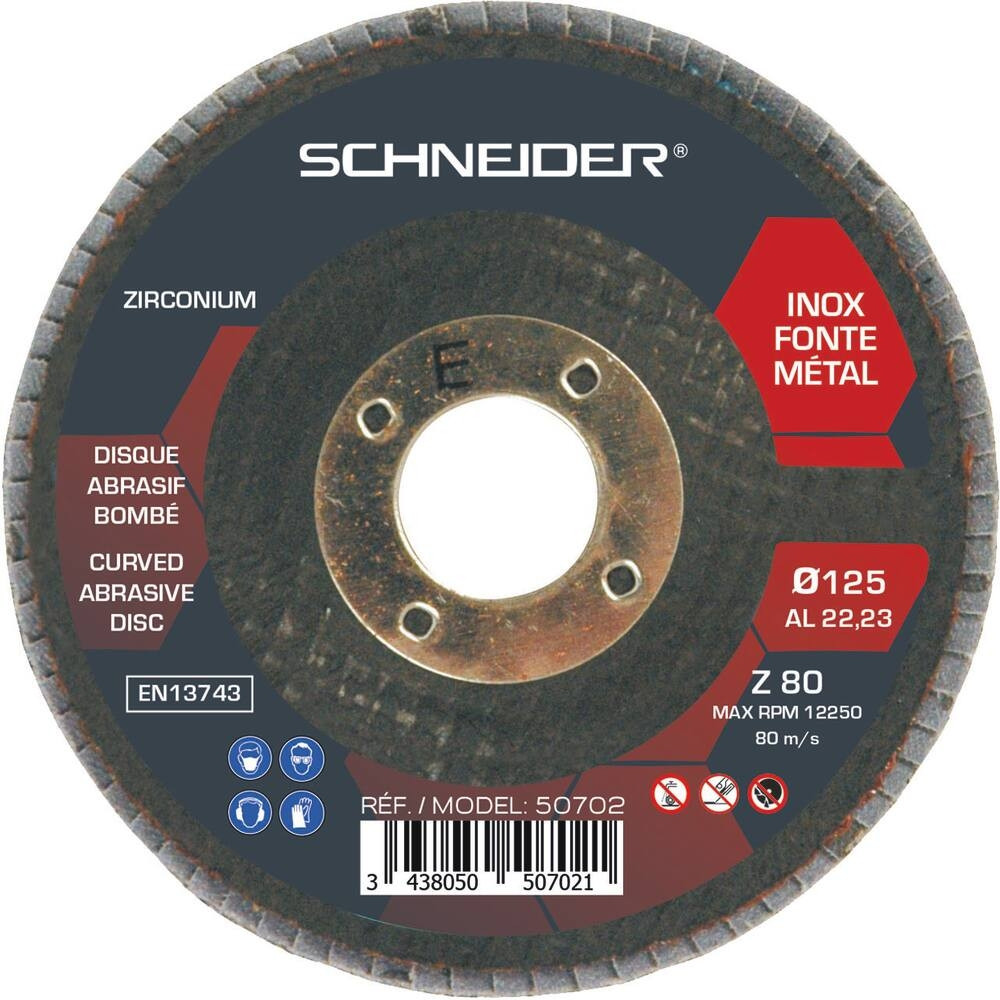 Disque à lamelles bombé 125x22mm GR 80 Disque à lamelles bombé 125x22mm GR 80