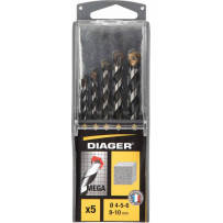 Coffret PVC de 5 forets béton cylindrique 