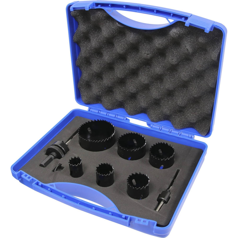 Scie trépan de 22 à 68mm - coffret de 8 pcs Scie trépan de 22 à 68mm - coffret de 8 pcs