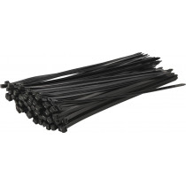Collier nylon 7,2x300mm noir - lot de 100 pcs