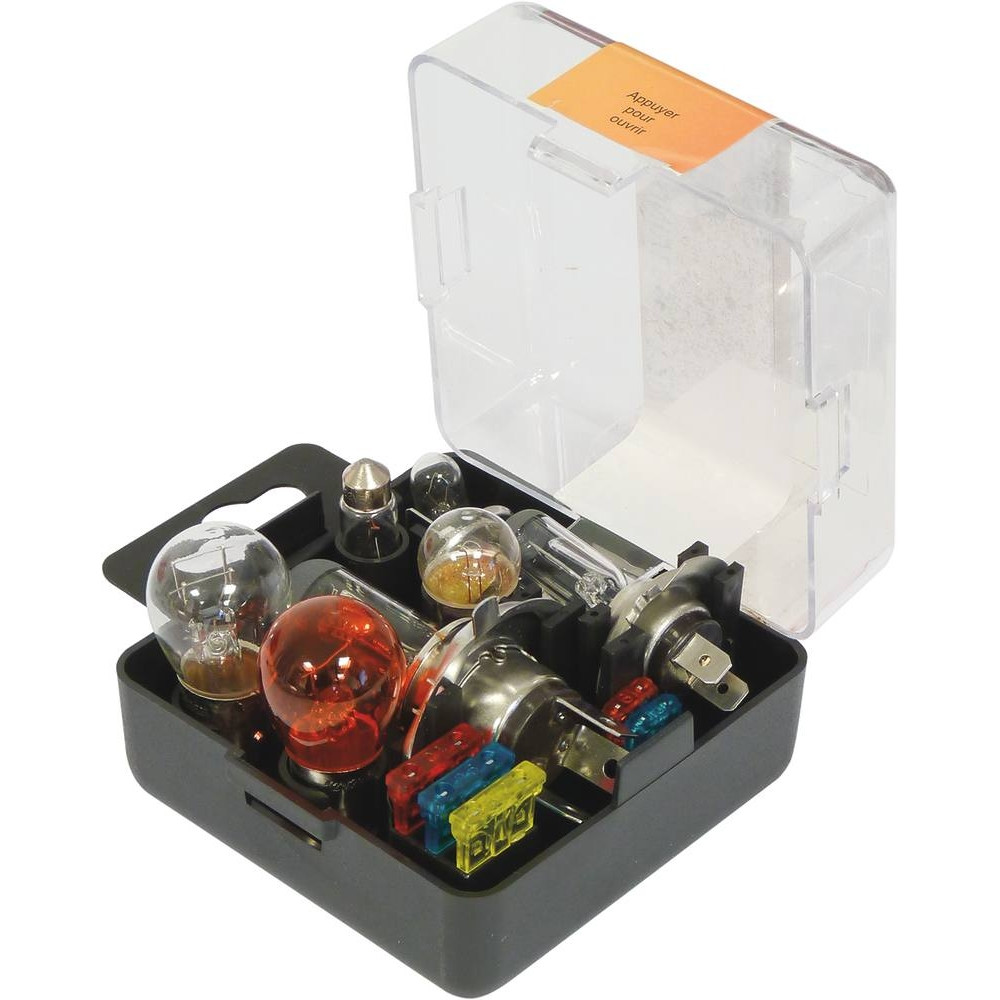 Coffret de secours 12V - 8 ampoules + 5 fusibles Coffret de secours 12V - 8 ampoules + 5 fusibles