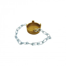 Bouchon plate type irrigation cadenassable avec chainette - Alliage cuivreux