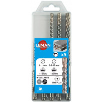 Coffret de 5 Forets à béton SDS+ 4 taillants