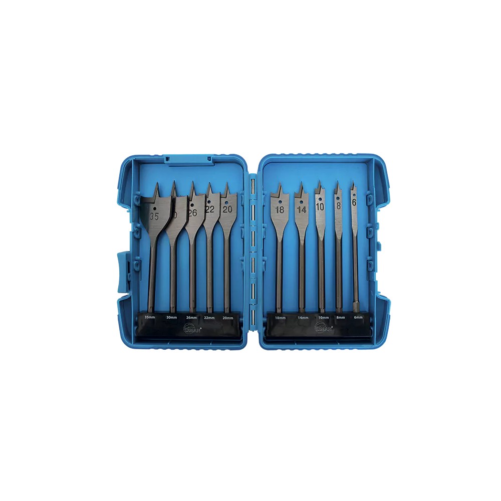 Coffret de 10 mèches plates bois