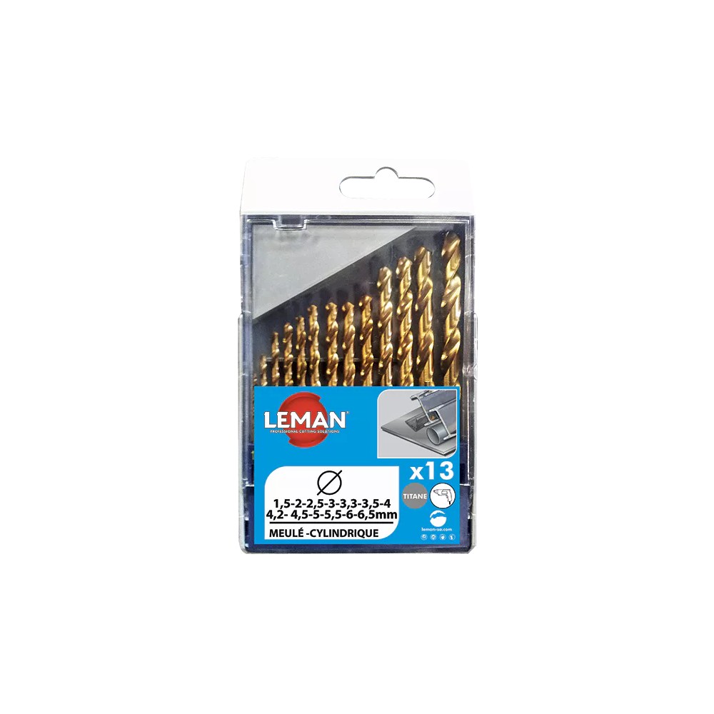 Coffret 13 forets métal HSS titane