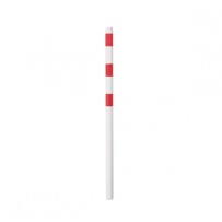 Poteau cylindrique rouge et blanc