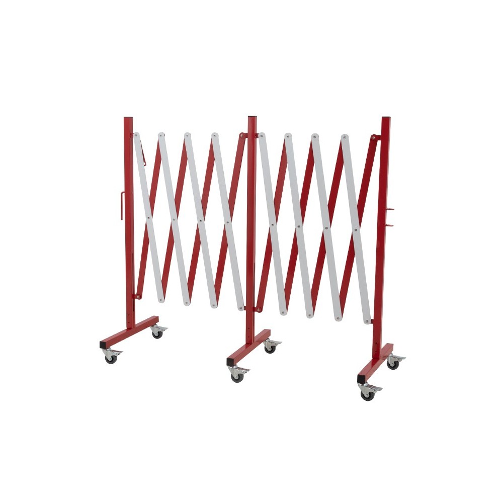 Barrière extensible droite 4m avec roulettes