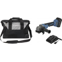 Meuleuse d'angle 125mm 20V - 1 batterie 5Ah Li-ion - chargeur - sac de transport