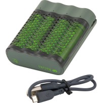 Chargeur USB ultra rapide avec 4 piles rechargeables