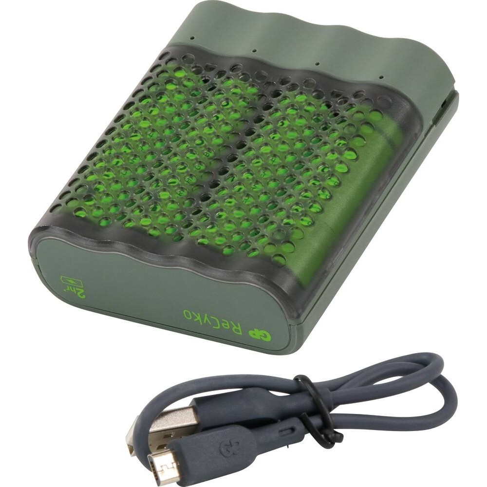 Chargeur USB ultra rapide avec 4 piles rechargeables