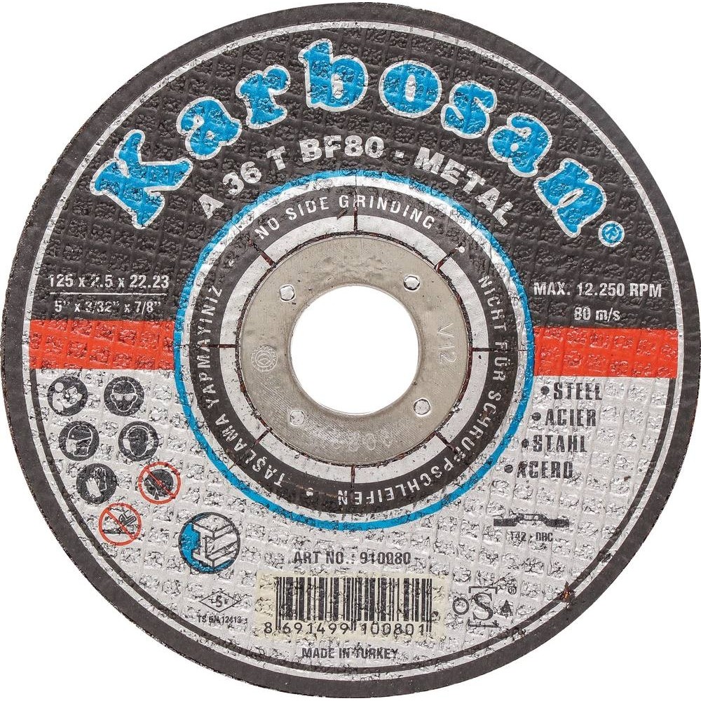 Disque à tronçonner acier/inox 125x2.5Xx22mm