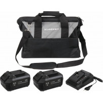 Pack 20V 2 batteries Li-ion 4Ah/chargeur 3A - sac de transport