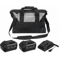 Pack 20V 2 batteries Li-ion 5Ah/chargeur 3A - sac de transport
