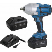 Clé à chocs 1/2'' 20V 1000/1500Nm brushless - 2 batteries Li-ion 5Ah et 4Ah - mallette