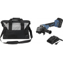 Meuleuse d'angle 125mm 20V - 1 batterie 4Ah Li-ion - chargeur - sac de transport