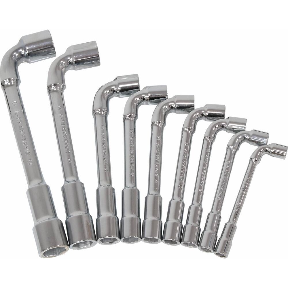 Clés à pipe débouchées 6 pans/6 pans de 8 à 19mm