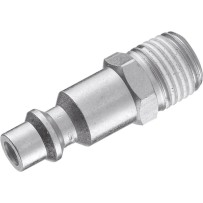 Raccord rapide mâle passage d'air 6mm filetage mâle 1/4"