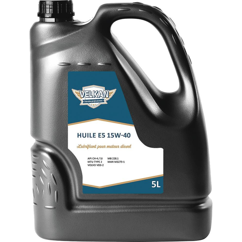 Huile pour moteur diesel E5 15W40 - bidon de 5L