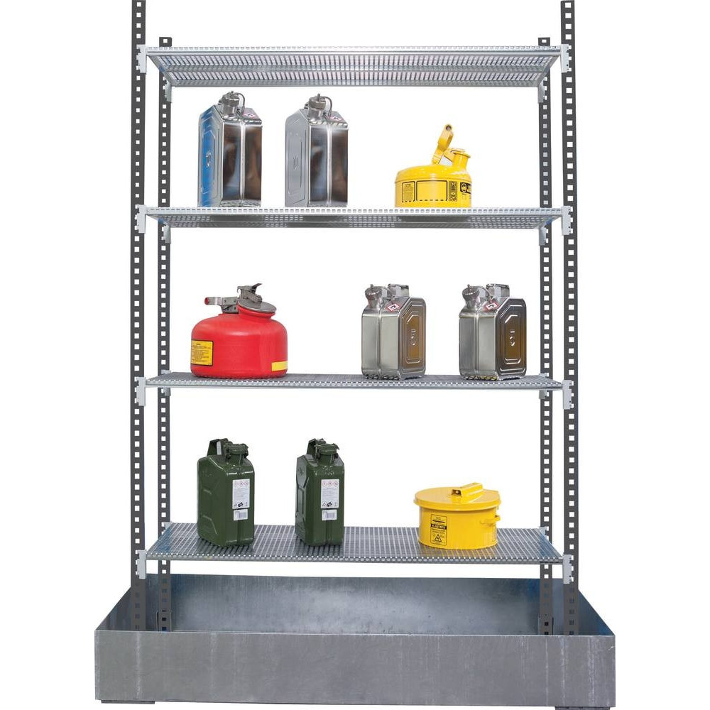 Etagère grand modèle avec bac de rétention galva 179L Etagère grand modèle avec bac de rétention galva 179L