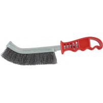 Brosse métallique convexe fil acier 250mm avec manche PVC