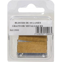 Lame rectangle 19x40mm pour grattoir - 10 pcs