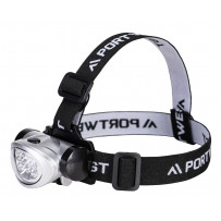 Lampe frontale LED Argent à piles