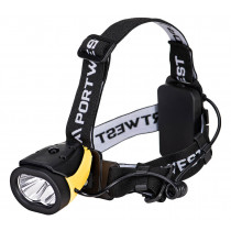 Lampe frontale Dual Power Jaune/Noir à piles