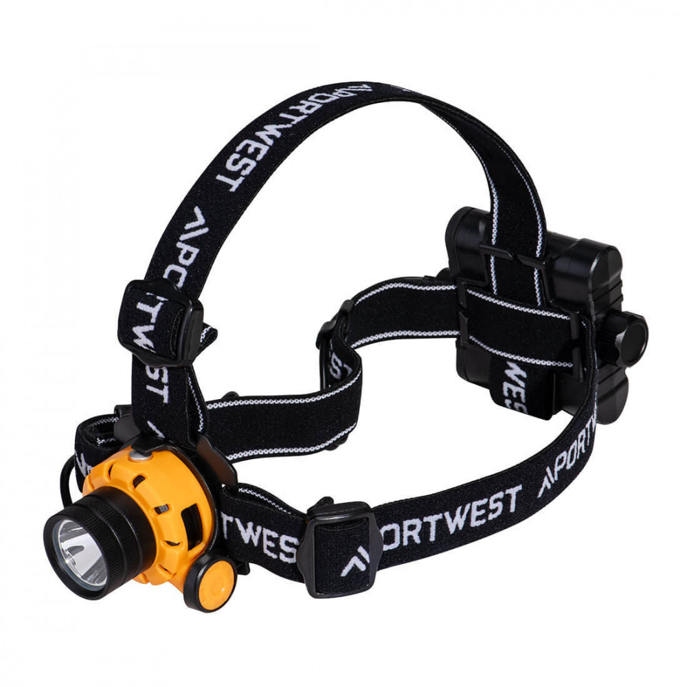 Lampe frontale Ultra Power Jaune/Noir à piles Lampe frontale Ultra Power Jaune/Noir à piles