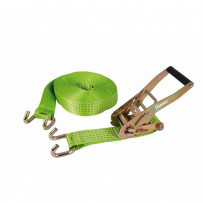 Sangle arrimage à cliquet 50mm 5T + crochets bord de rive