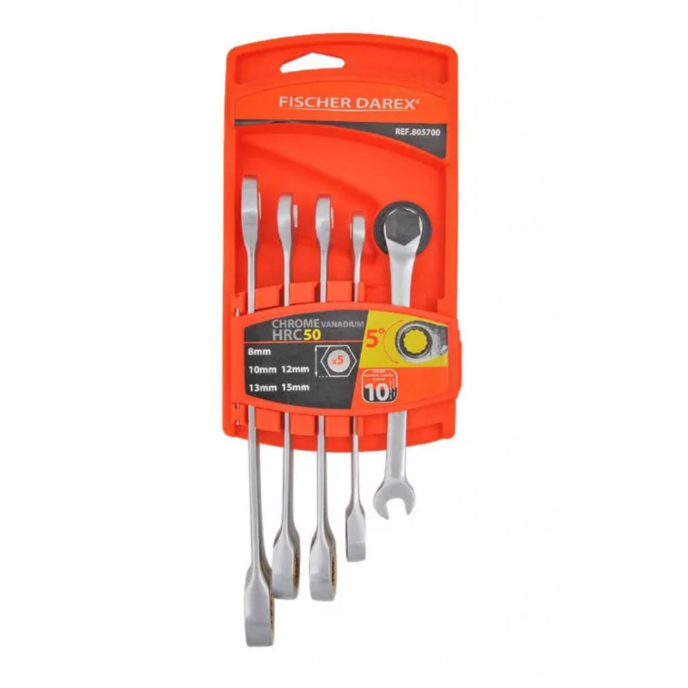 Coffret 5 clés mixtes à cliquet