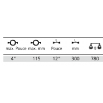 Clé Serre-tube à chaîne 4“ G/D