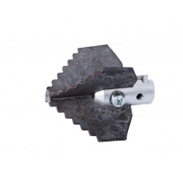 Tête à lame transversale, denté avec raccord de 22 mm, D75mm